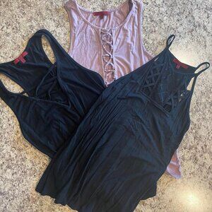 3 Fitted Buckle Tank Tops